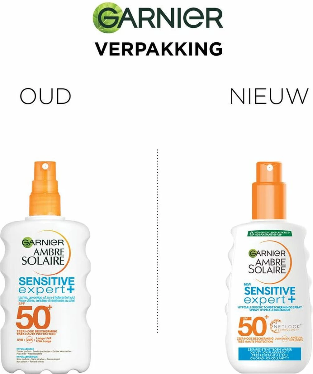 Garnier Ambre Solaire Sensitive Expert Zonnebrandspray SPF 50+ - Zonnebrand Voor De Gevoelige Huid - 200 Ml - Afbeelding 6