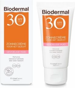 Biodermal Zonnebrand Voor De Gevoelige Huid - SPF 30 - 50ml - Zonnebrand Voor Het Gezicht