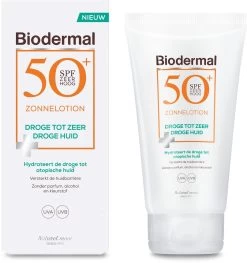 Biodermal Zonnelotion Droge Huid - Zonnebrand Voor De Droge Huid - Spf50+ 150ml - Ook Geschikt Voor Kinderen