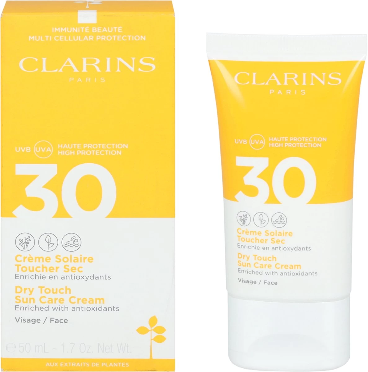 Clarins Dry Touch Facial Sun Care SPF30 - Zonnebrand - 50 Ml - Afbeelding 4