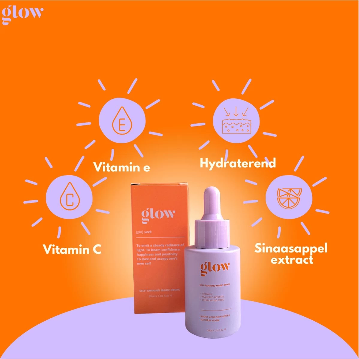 Glow Tanning Drops 30 ML | Zelfbruiner Gezicht | Magic Drops | Self Tan - Afbeelding 5