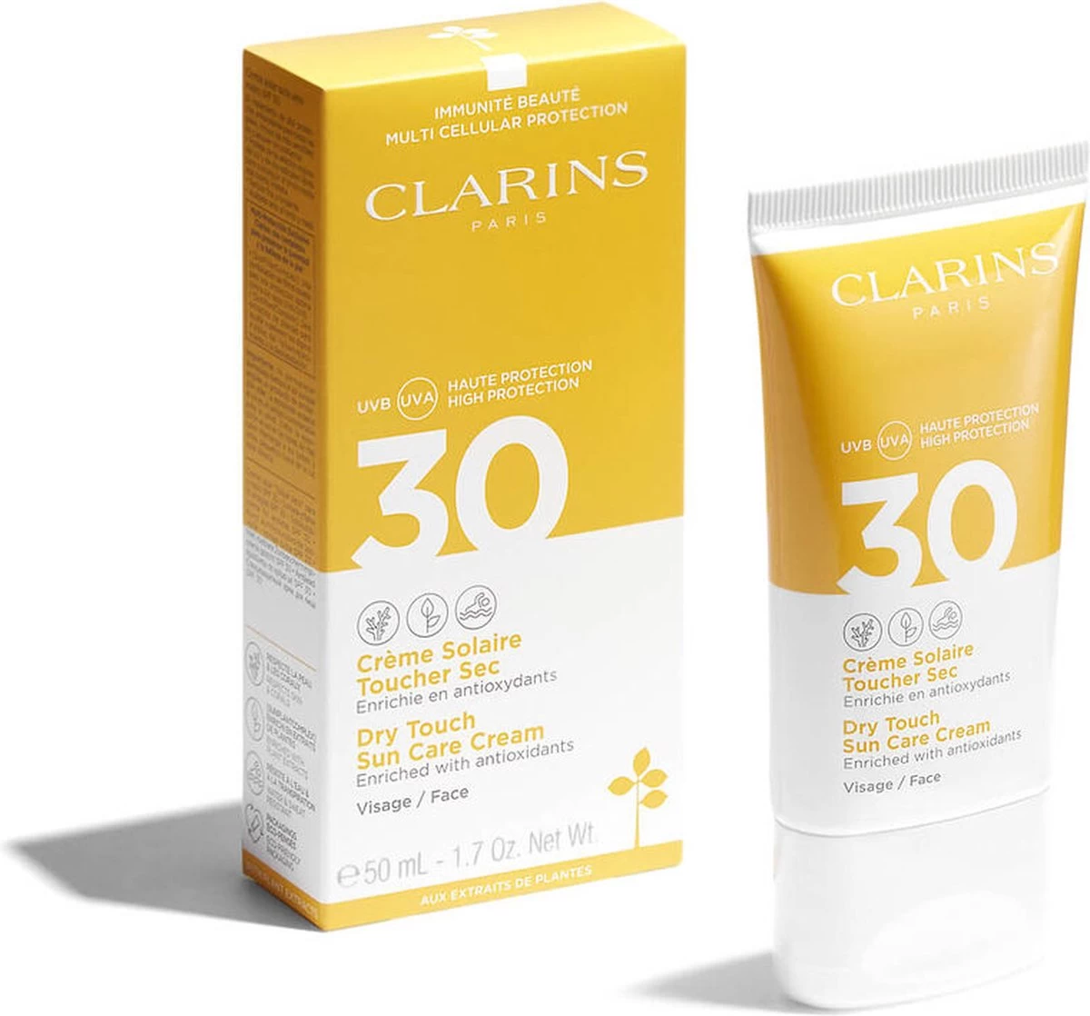 Clarins Dry Touch Facial Sun Care SPF30 - Zonnebrand - 50 Ml - Afbeelding 10