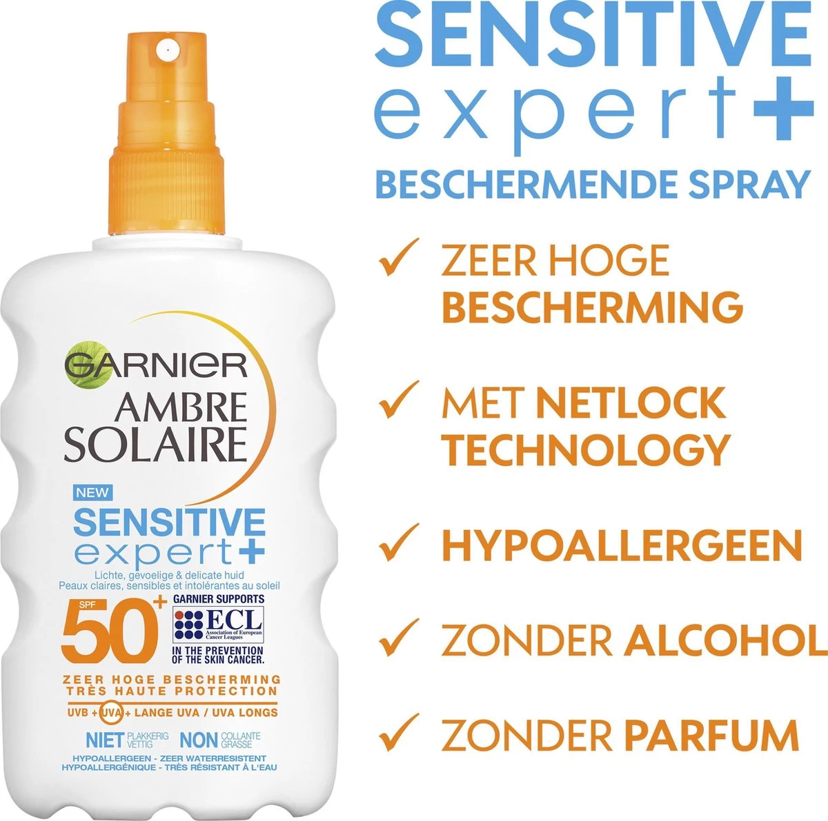 Garnier Ambre Solaire Sensitive Expert Zonnebrandspray SPF 50+ - Zonnebrand Voor De Gevoelige Huid - 200 Ml - Afbeelding 11
