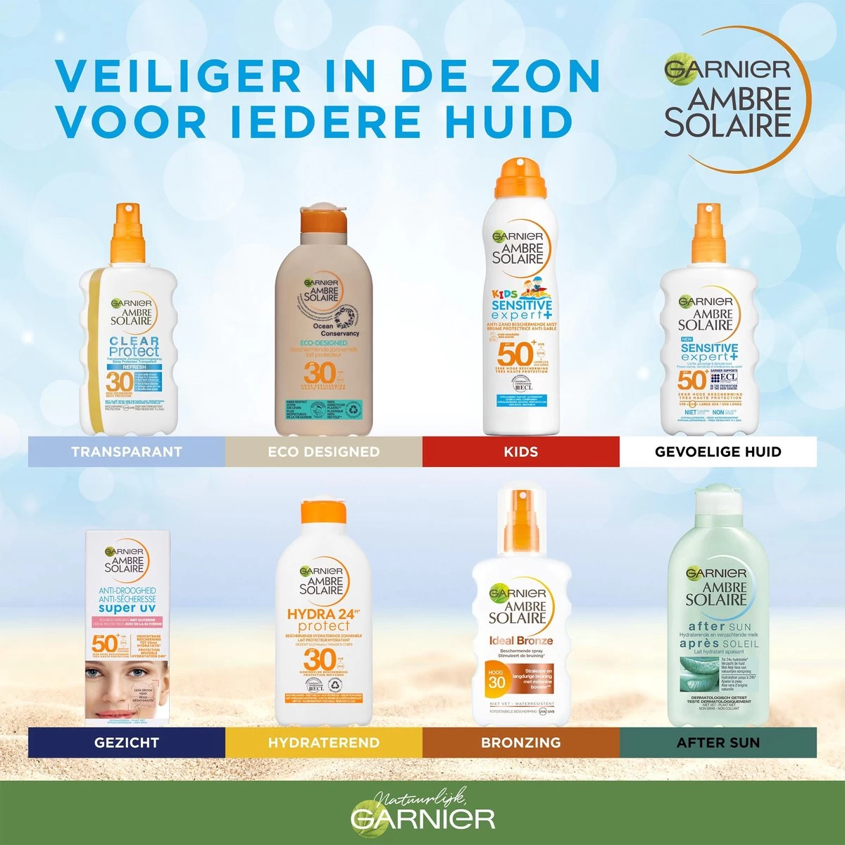 Garnier Ambre Solaire Sensitive Expert Zonnebrandspray SPF 50+ - Zonnebrand Voor De Gevoelige Huid - 200 Ml - Afbeelding 12