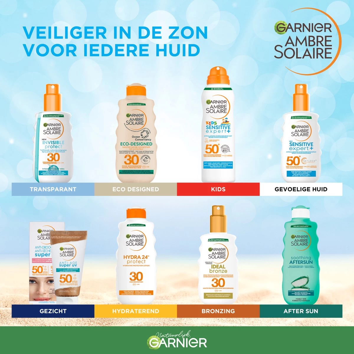 Garnier Ambre Solaire Waterresistente Zonnebrand Melk SPF 50 - 200 Ml - Afbeelding 5