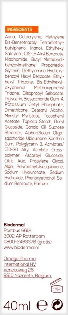 Biodermal Zonnebrand - Anti Age Zonnecrème Voor Het Gezicht - SPF 50 - 40ml - Afbeelding 3