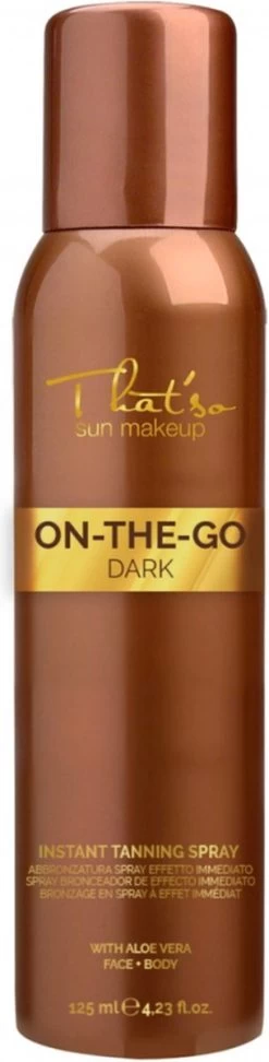 That'so Zelfbruiner Self Tan Voor Gezicht En Lichaam - On The Go Dark Spray Tan - Direct Bruine Sunkissed Kleur - 125ml