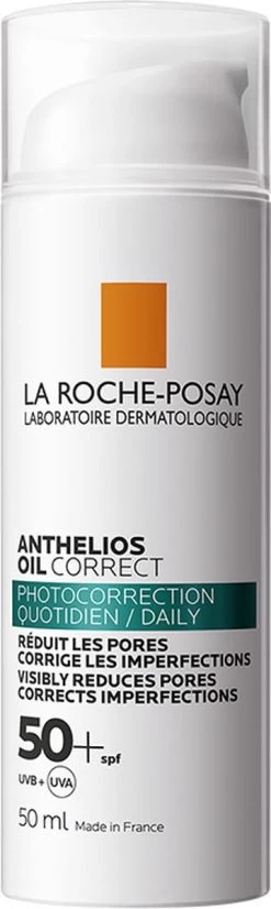 La Roche-Posay Anthelios Oil Correct - Matterende Zonnebrandcrème SPF50 - Gezicht - 50 Ml