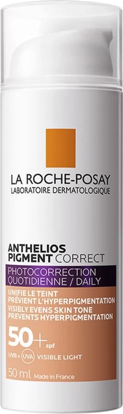 La Roche-Posay Anthelios Pigment Correct - Medium Getinte Zonnebrandcrème SPF50+ - Gezicht - 50 Ml