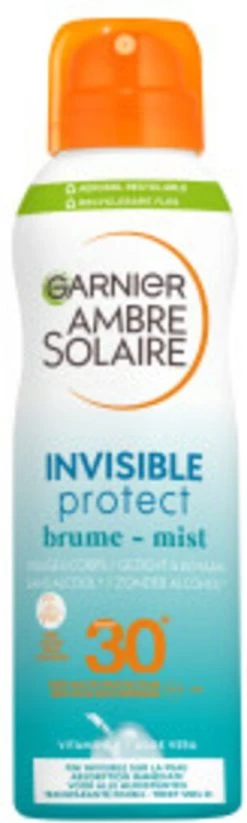 Garnier Ambre Solaire Invisible Protect Mist SPF 30 - Zonnebrand Spray Met Vitamine E + Aloe Vera - 200ml