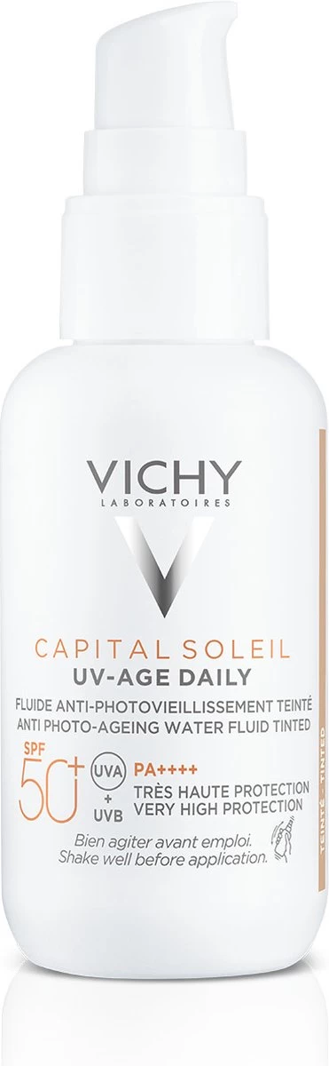 Vichy Capital Soleil UV-Age - Dagelijkse Zonnebrand Voor Het Gezicht - SPF50+ Getint - 40ml