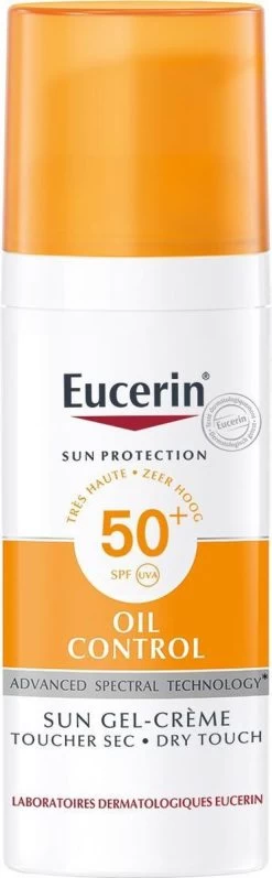 Eucerin Sun Oil Control Gel-Crème SPF 50+ - Zonnebrand - 50 Ml