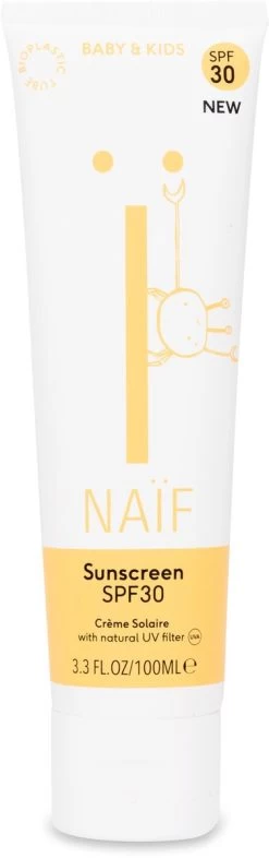 Naïf Zonnebrandcrème SPF30 – Baby En Kind - 100ml - Met Natuurlijke Ingrediënten