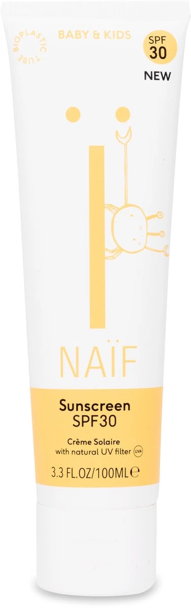 Naïf Zonnebrandcrème SPF30 – Baby En Kind - 100ml - Met Natuurlijke Ingrediënten