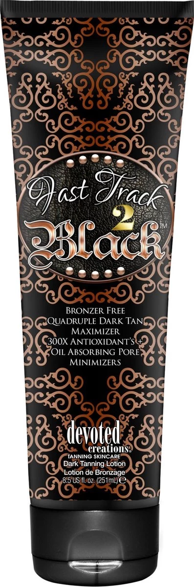 Devoted Creations Fast Track 2 Black - Zonnebankcrème - 251 Ml