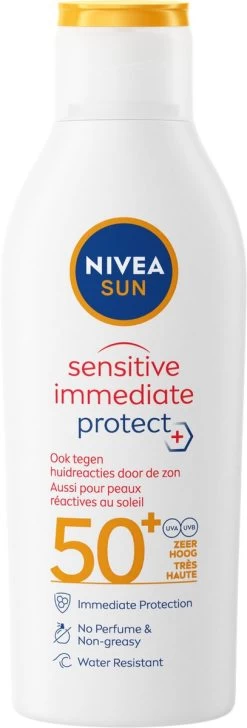 NIVEA SUN Sensitive Immediate Protect Zonnemelk SPF 50+ - 200 Ml