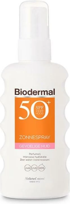 Biodermal Zonnebrand Spray Voor De Gevoelige Huid SPF 50+ - Zonnespray - Ook Geschikt Voor Kinderen - 175ml