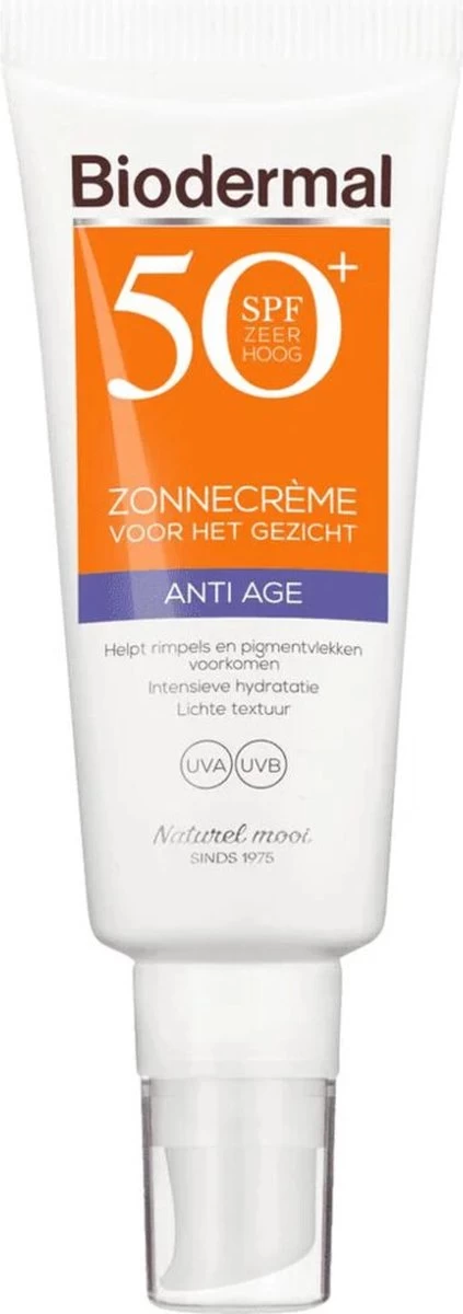 Biodermal Zonnebrand - Anti Age Zonnecrème Voor Het Gezicht - SPF 50 - 40ml