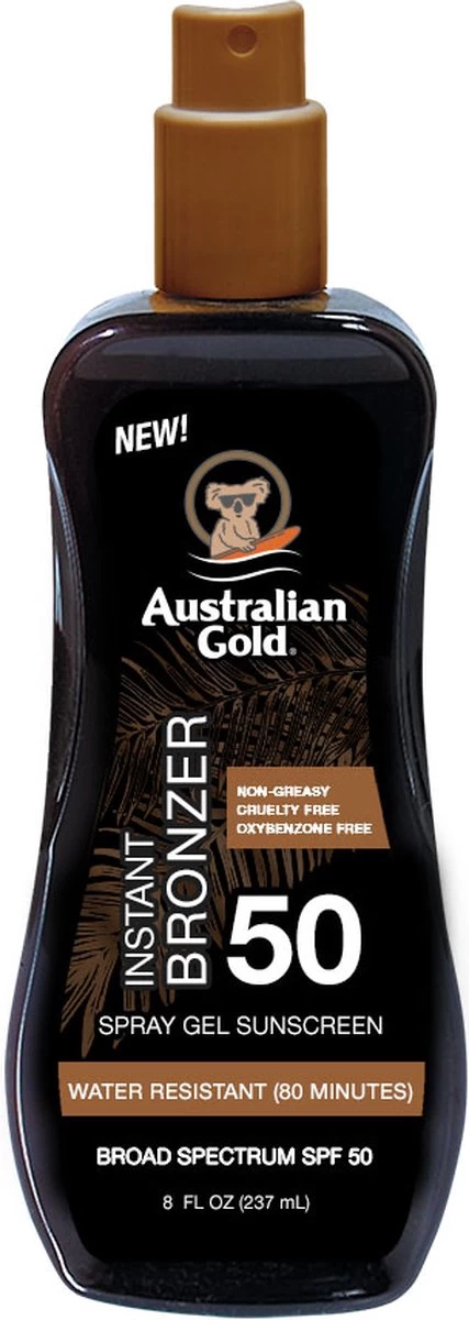 Australian Gold SPF 50 - Zonnebrand - Met Bronzer - 237 Ml