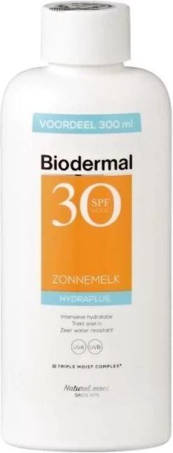Biodermal Zonnebrand - Hydraplus - Zonnemelk - SPF 30 - Voordeelverpakking 300ml