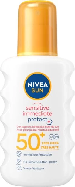 NIVEA SUN Sensitive Immediate Protect Zonnespray SPF 50+ - 200 Ml