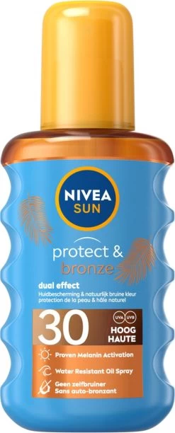 NIVEA SUN Protect & Bronze Zonnebrandolie Spray SPF 30 - 200 Ml