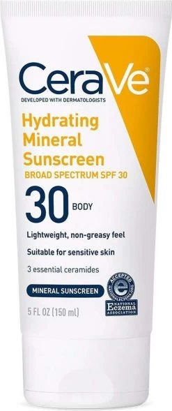 CeraVe Hydraterende Minerale Zonnebrandcrème SPF 30 Bodylotion - 150 Ml