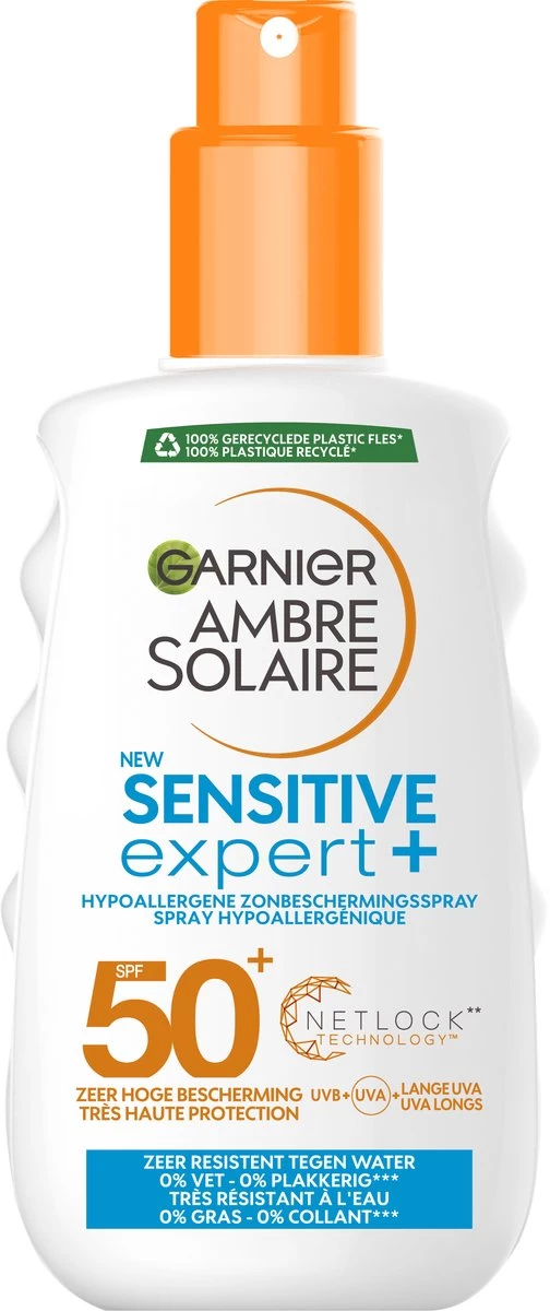 Garnier Ambre Solaire Sensitive Expert Zonnebrandspray SPF 50+ - Zonnebrand Voor De Gevoelige Huid - 200 Ml - Afbeelding 9