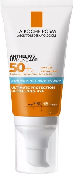 La Roche-Posay Anthelios UVMune 400 - Hydraterende Zonnebrandcrème SPF50+ - Gezicht - 50 Ml