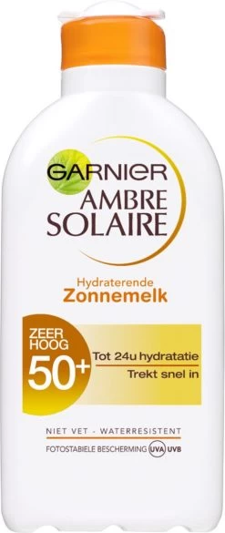 Garnier Ambre Solaire Zonnebrandcrème SPF 50+ - 200 Ml - Hydraterend