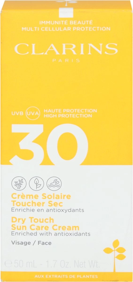 Clarins Dry Touch Facial Sun Care SPF30 - Zonnebrand - 50 Ml - Afbeelding 5