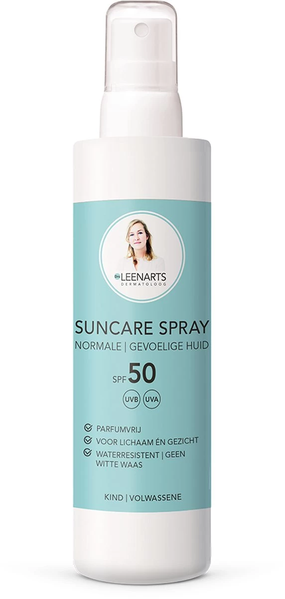 Drs Leenarts Suncare Spray SPF50 - Zonnebrand Gezicht - Gevoelige En Normale Huid - Parfumvrij - 200ml