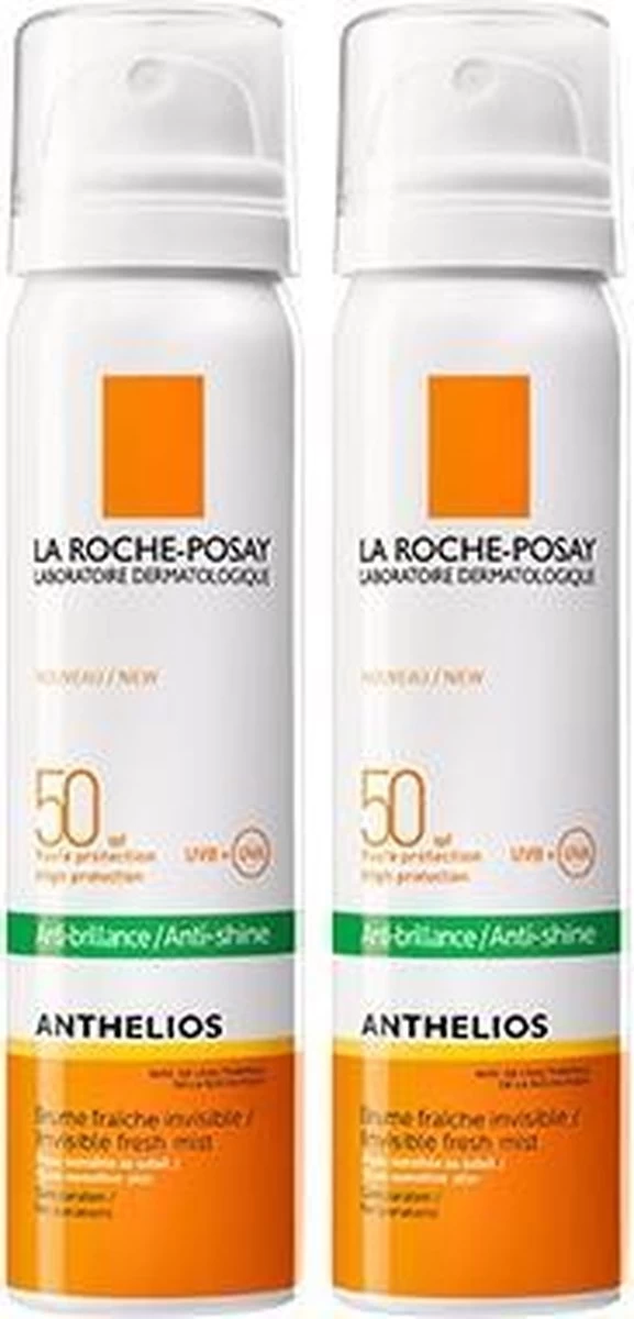 La Roche-Posay Anthelios Zonnebrand Mist Gezicht SPF50 - 2x 75 Ml