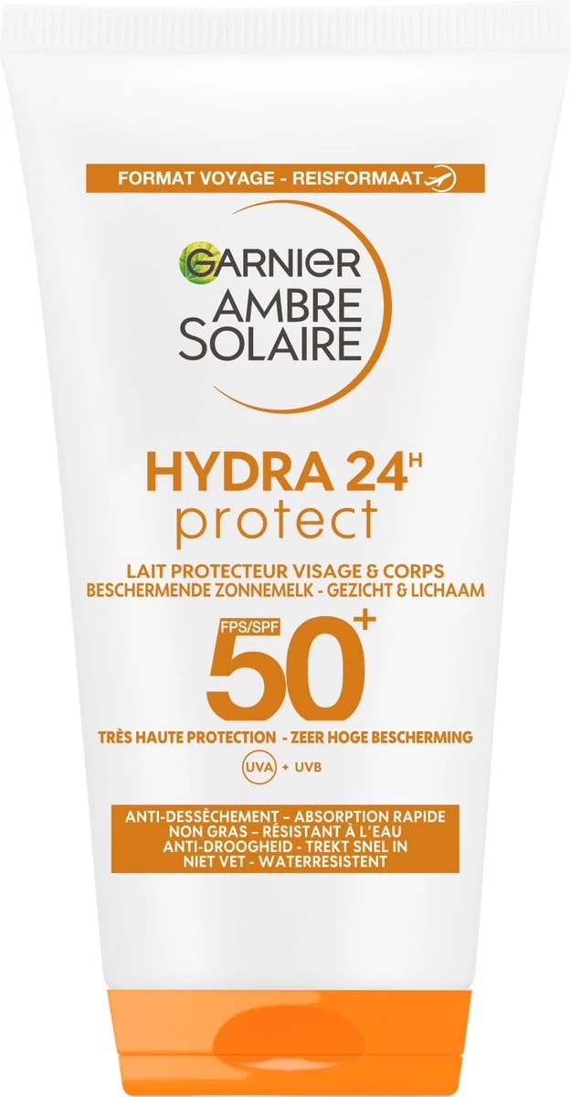 Garnier Ambre Solaire Mini Reisformaat Zonnebrand Melk Factor 50 - 50 Ml