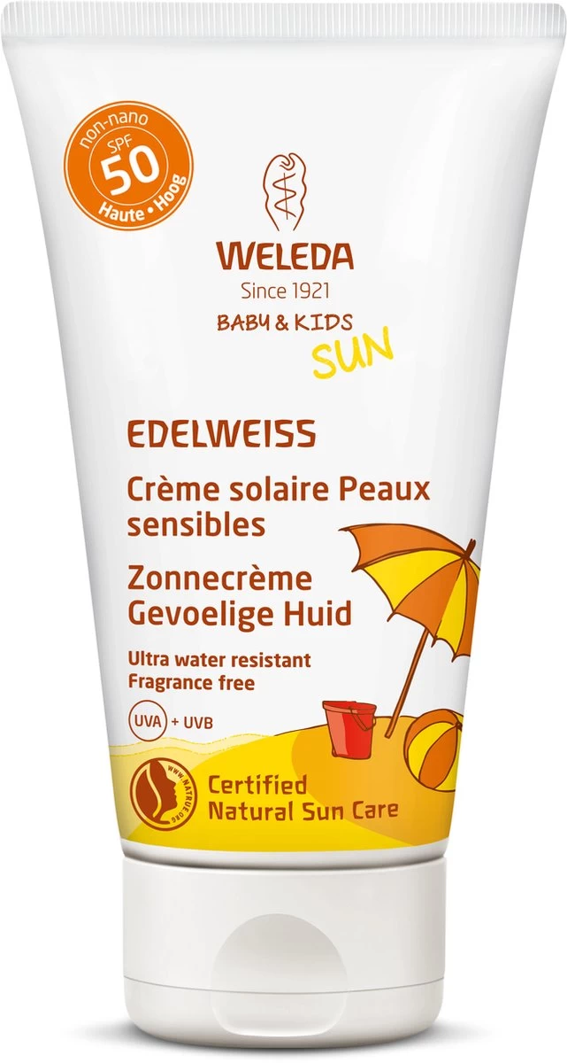 Weleda Edelweiss Zonnecrème Gevoelige Huid SPF50