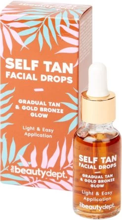Zelfbruiner Self Tan Facial Drops - Gradual Tan & Gold Bronze GLOW