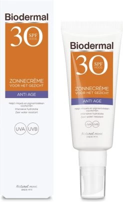 Biodermal Zonnebrand - Anti Age Zonnecrème Voor Het Gezicht - SPF 30 - 40ml