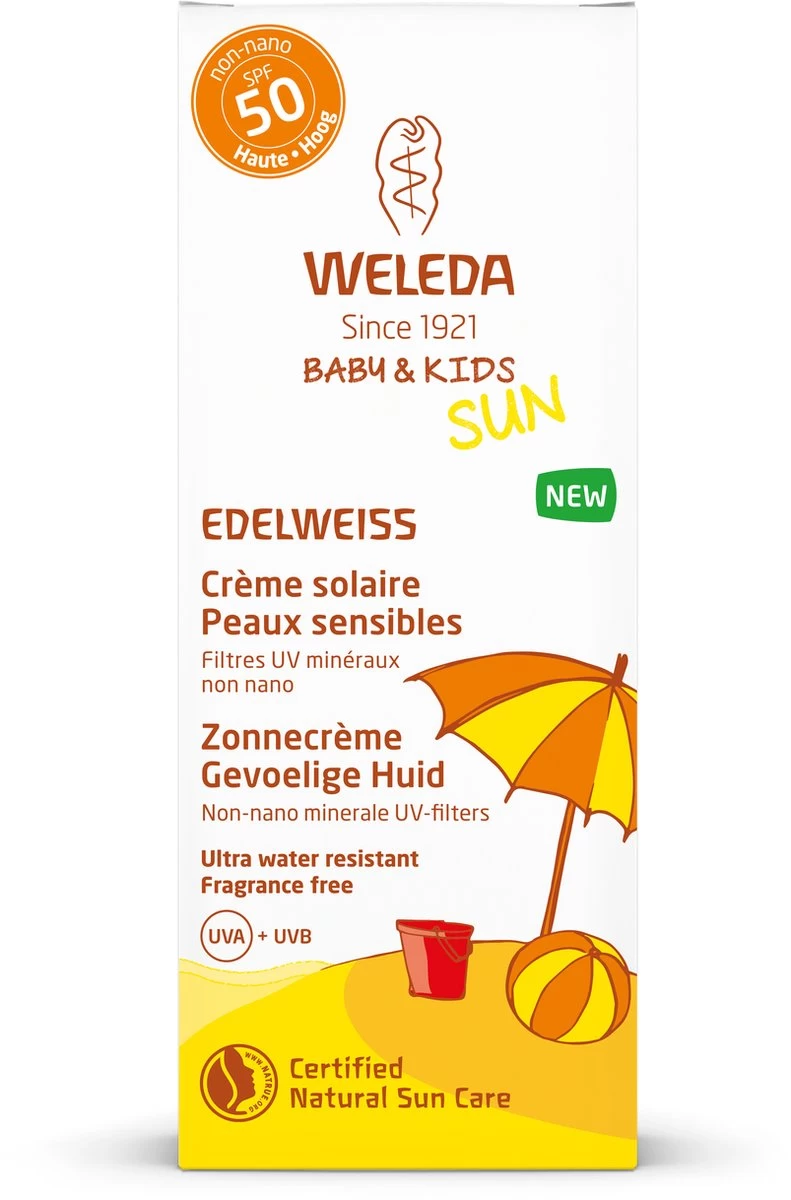 Weleda Edelweiss Zonnecrème Gevoelige Huid SPF50 - Afbeelding 2